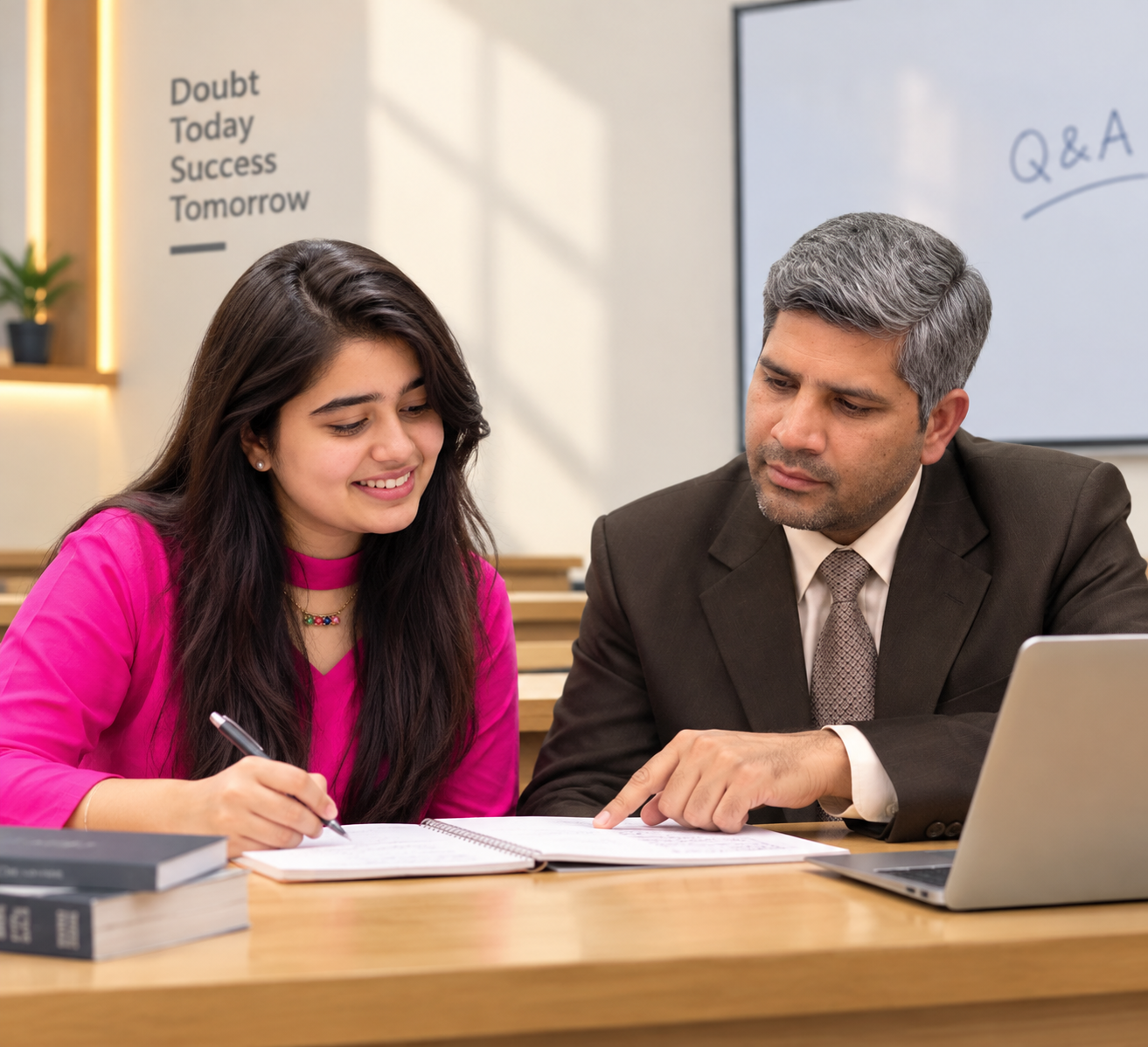 One-on-one mentorship and doubt-clearing session at School of Humanities coaching in Rohtak