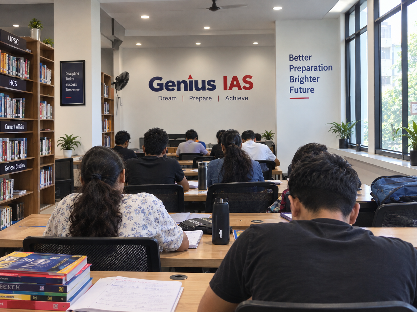 UPSC and HCS coaching in Rohtak — aspirants preparing in the Genius IAS study hall